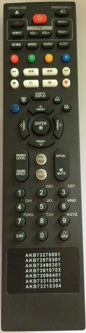 New BLURAY DISC DVD HOME THEATER Remote control AKB73215304 for LG BD630 BD640