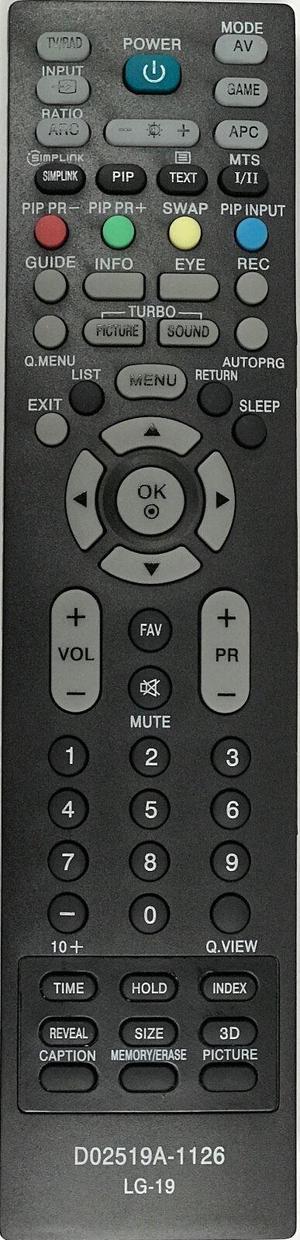 New Universal Remote Control LG19 fits for all LG LCD LED TV