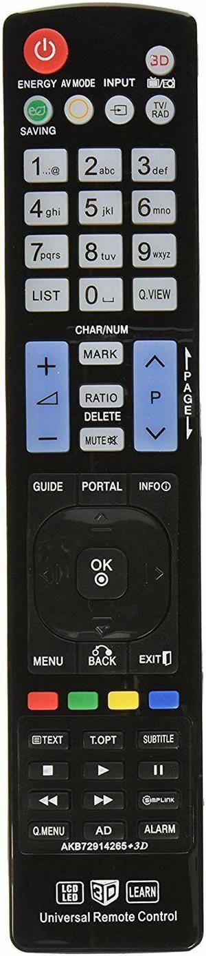 Universal Remote Control for Most LG TVs Replaced AKB72914265