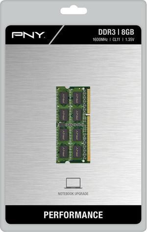 PNY - 8GB 1.6 GHz DDR3 SoDIMM Laptop Memory - Green