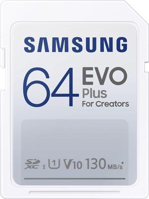 Samsung - EVO Plus SDXC Full size SD Card 64GB