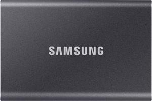 Samsung - T7 1TB External USB 3.2 Gen 2 Portable Solid State Drive with Hardware Encryption - Titan Gray