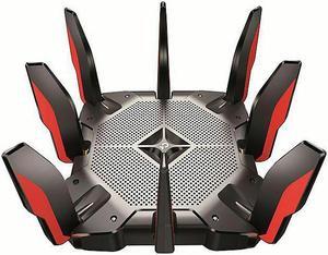 TP-Link - Archer AX11000 Tri-Band Wi-Fi 6 Router - Black/Red