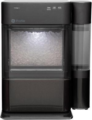 GE Profile - Opal 2.0 24-lb. Portable Ice maker with Nugget Ice Production, Side Tank, and Built-in WiFi - Black stainless steel