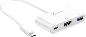 j5create - USB Type-C to HDMI External Video Adapter with Power Delivery - White