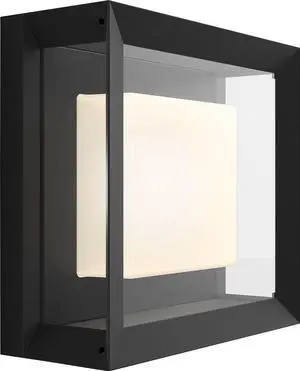 Philips - Hue White and Color Ambiance Econic Outdoor Wall and Ceiling Light - Black