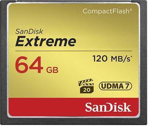 SanDisk - Extreme 64GB CompactFlash (CF) Memory Card