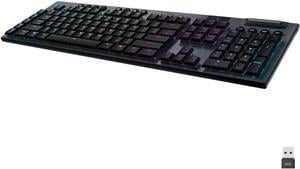 LOGITECH  G915 LIGHTSPEED FULLSIZE WIRELESS MECHANICAL GL LINEAR SWITCH GAMING KEYBOARD WITH RGB BACKLIGHTING  BLACK