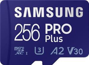 Samsung - PRO Plus 256GB microSDXC UHS-I Memory Card With Adapter