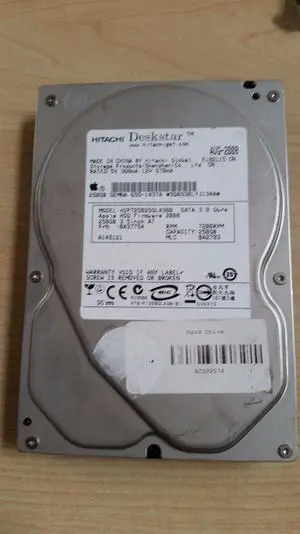 Hitachi HDP725025GLA380 PN:0A37754 MLC:BA2783 Apple#655-1437A 250gb Sata HDD