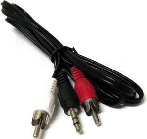 12FT 3.5mm Male Plug Jack to 2 RCA Male Stereo Audio Cable
