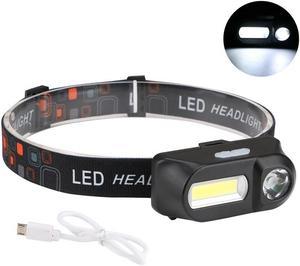 Multifunction USB Rechargeable LED Headlight COB Super Bright Headlamps