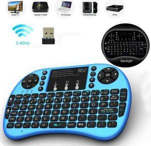 Rii i8+ 2.4Ghz Mini  for PS4 Kodi Raspberry PI, blue Wireless Keyboard BACKLIGHT