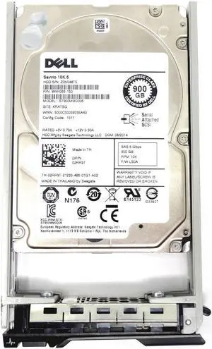 2RR9T Dell Enterprise  2.5" Hard Drive 900GB 10K 6Gbps SAS 02RR9T ST900MM0006
