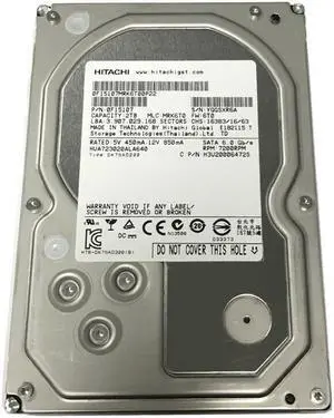 HGST (0F12455) HUA723020ALA640  2TB  SATA  64MB 7200RPM 6.0Gb/s 3.5" Hard Drive