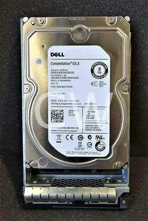 DELL 1P7DP 01P7DP 2TB 7.2K 6Gb/s 3.5" SAS Hard Drive ST2000NM0023 W/ Caddy