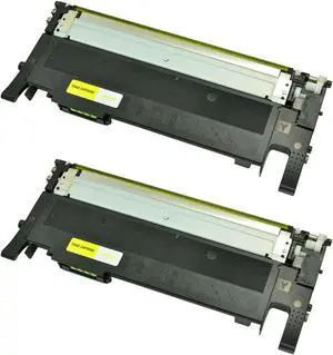 2 PK CLT-Y406S Yellow Toner Cartridge for Samsung CLX-3300 3302 SL-C460fw 463w