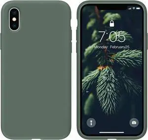OuXul Case for iPhone X/iPhone Xs case Liquid Silicone Gel Rubber Phone Case,iPhone X/iPhone Xs 5.8 Inch Full Body Slim Soft Microfiber Lining Protective Case(Forest Green) OuXul Case for iPhone X/iPhone Xs case Liquid Silicone Gel Rubber Phone Case,iPhone X/iPhone Xs 5.8 Inch Full Body Slim Soft Microfiber Lining Protective Case(Forest Green)