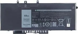 Hubei GJKNX GD1JP Replacement Laptop Battery for Battery Dell Latitude 5580 5480 5280 Precision 15 3520 Series Notebook(7.6V 68Wh)