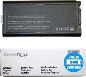 GreenTech New CF-VZSU29ASU Replacement Battery for Panasonic Toughbook CF-29, Toughbook CF-51, Toughbook CF-52 - GreenTech 10.8V 7800mAh 84Whr 9 Cell Battery CF-VZSU29AS CF-VZSU29U CF-VZSU29AU