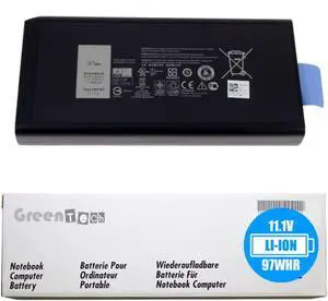 GreenTech New X8VWF Replacement Battery for Dell Latitude E5404, Latitude E7404, Lreatitude 14 7404 - GreenTech 11.1V 97Whr 9-Cell Primary Battery 0VCWGN YGV51 453-BBBE