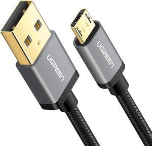 UGREEN Micro USB Cable Nylon Braided Fast Quick Charger Cable USB to Micro USB 2.0 Android Charging Cord for Samsung Galaxy S7 S6, Note, LG, Nexus, Nokia, PS4, Xbox One Controller (6ft, Black)