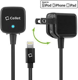 Cellet Home and Travel Wall Cell Phone Charger Compatible to Lightning iPhone 11 Pro 11 Pro Max 11 Xr Xs Max Xs X SE 8 Plus 8 7 Plus 7 6S Plus 6S 6 Plus 6 iPad Pro 12.9 iPad Pro 10.5 iPad 9.7 iPad Air