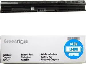GreenTech New M5Y1K Replacement Battery for Dell Inspiron 3451 3551 5558 5758 - GreenTech 14.8V 40Whr 4-Cell Primary Battery 453-BBBR HD4J0 W6D4J 451-BBUD