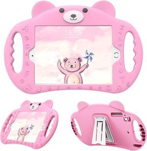 PZOZ iPad Kids Case Compatible iPad Pro/Air 3rd Generation 10.5 inch Shockproof Silicone Handle Stand Heavy Duty Protective Boys Girls Cover for Apple iPad Pro (2017) / Air 3 Gen (2019) (Pink)
