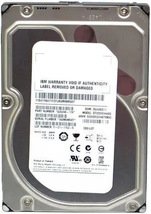 IBM SEAGATE ST32000444SS CONSTELLATION ES 2TB 3.5" 7.2K RPM 16MB SAS HARD DRIVE
