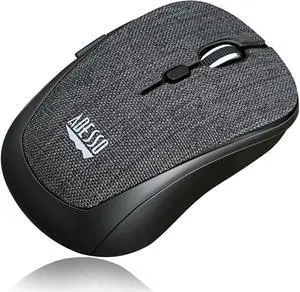 Adesso iMouse S80B - Wireless Fabric Optical Mini Mouse (Black)