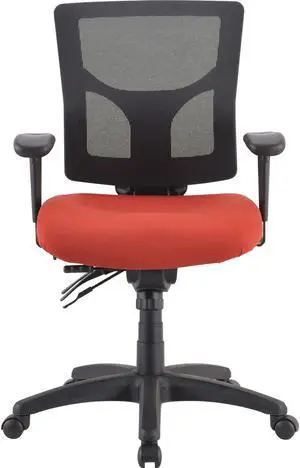 Lorell LLR62007 High & Mid Back Chair Padded Fabric Seat - Red