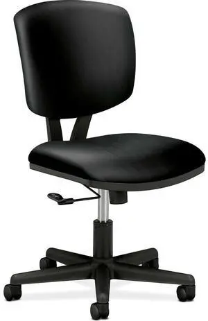 HON Volt Black Bonded Leather Task Chair, Center-Tilt (H5701.SB11.T)