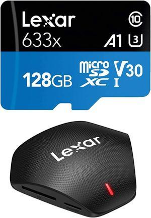 Lexar High-Performance 633X 128Gb Microsdxc Uhs-I Card With Sd Adapter Lsdmi128Bbnl633A With Professional Multi-Card 3-In-1 Usb 3.1 Reader Lrw500Urbna