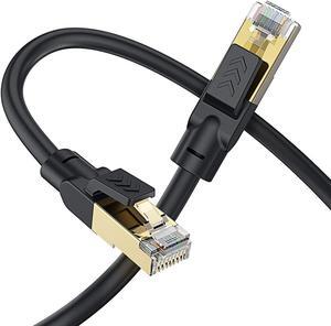 Zell Outdoor Ethernet Cable 40 Ft, Heavy Duty Cat 8 Ethernet Cable Internet Cable Lan Cable High Speed Ethernet Cables - Faster Than Cat7/Cat 6E Ethernet Cable
