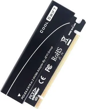 Nvme Pcie 4.0 Adapter,M.2 Nvme(M-Key) Ssd To Pci Express Adapter Expansion Card With Aluminum Heat Sink,Support M.2 Nvme Ssd 2230,2242,2260,2280,Only Support Pcie 4.0 X16 Slot,Sk01