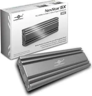 Vantec M.2 Nvme Ssd To Usb 3.1 Gen 2 Type C Enclosure With C To C Cable, Space Gray Color, Id6 (Nst-206C3-Sg)