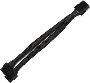 Gpu Vga Pci-E 8Pin Pci Express Graphics Video Card Gpu Vga 8 Pin Female To Dual Gpu 8(6+2) Pin Male Gpu 8 Pin Sp Power Sleeved Extension Cable 8Pin Gpu (9-Inch, 23Cm) (1 Pack)