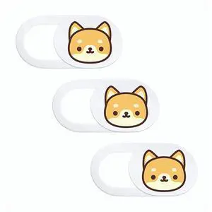 Webcam Cover Slide – 3 Pack| Ultra Thin Laptop Camera Cover | Protect Your Privacy | Cute Web Cam Block Slider For Laptop, Desktop, Tablet & Phone | Black (Dog)