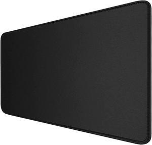 Large Gaming Mouse Pad- 31X12 In. Xl Gaming Mousepad With Stitched Edges, Ultra-Smooth Cloth Mouse Mat & Non-Slip Rubber Base, Waterproof Full Desk Keyboard Mat For R, Office & Home, Black