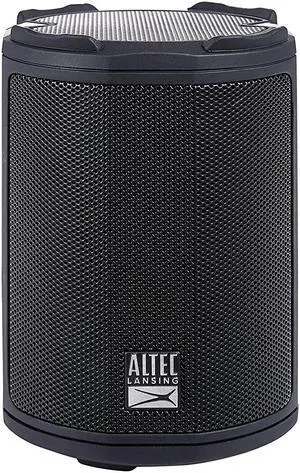 Altec Lansing Hydramotion Wireless Bluetooth Speaker With 360 Degree Sound, Portable Ip67 Waterproof For Outdoors, Shockproof, Snowproof, Everything Proof, 12 Hour Playtime (Black)