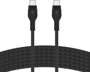 Belkin BoostCharge Pro Flex Braided USB Type C to C Cable 3M10FT USBIF Certified Power Delivery PD Fast Charging Cable for MacBook Pro iPad Pro Galaxy S21 Ultra Plus and More  Black