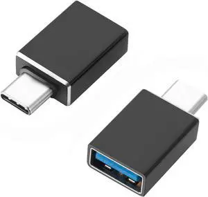 Usb 3.1 Female To Usb-C Male Adapter 2 Pack, Usb Type-C To Usb 3.1 Female Adapter, Compatible With Macbook Pro, Ipad Air 1010, Ipad Pro, Surface Pro, Xps And More Black