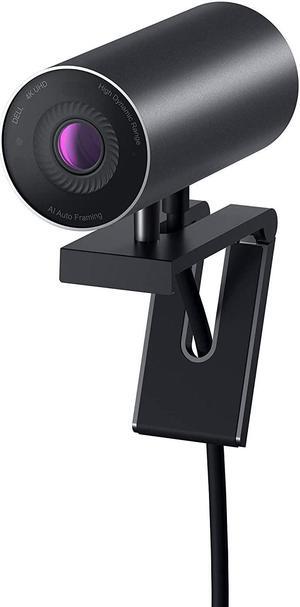 Dell Ultrasharp Hdr 4K Webcam With Privacy Cover, Hd Usb Computer Camera With 4K Sony Starvis Cmos Sensor, Ir Sensor, Proximity Sensor,  Black - Annodized Aluminium - For Windows