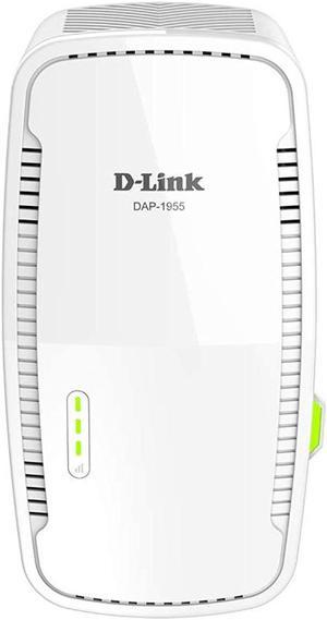 D-Link WiFi Range Extender Mesh Gigabit AC1900 Dual Band Plug In Wall Signal Booster Wireless or Ethernet Port Smart Home Access Point DAP-1955-US
