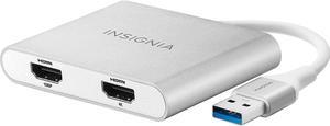 Insignia - USB to Dual HDMI Adapter - Model: NS-PU32H4A