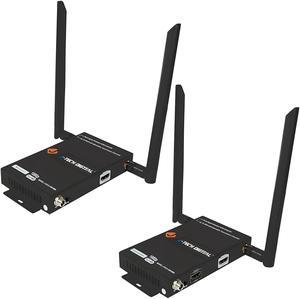 Wireless Hdmi Extender 1080P Up To 660 Ft Extension, Transmitter & Receiver Kit Selectable Frequencies To Limit Interference, Ir Remote Control Up To 4 Sets