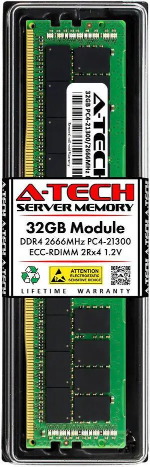 (NOT FOR HOME PC!) 32GB PC4-21300 ECC RDIMM Kingston KSM26RD4/32HDI Equivalent Server Memory RAM