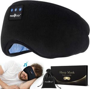 MUSICOZY Sleep Headphones Bluetooth Headband Sleeping Headphones Sleep Mask, Wireless Sleep Mask Earbuds for Side Sleepers Men Women Office Nap Air