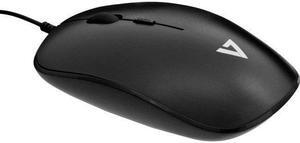 V7 MU200-1N Low Profile USB 1600DPI Optical Mouse - Black